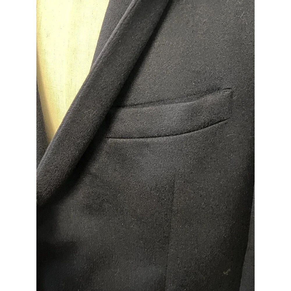Vtg Barney’s New York Men's 42R Cashmere Navy Blue Blazer Jacket USA Union Made